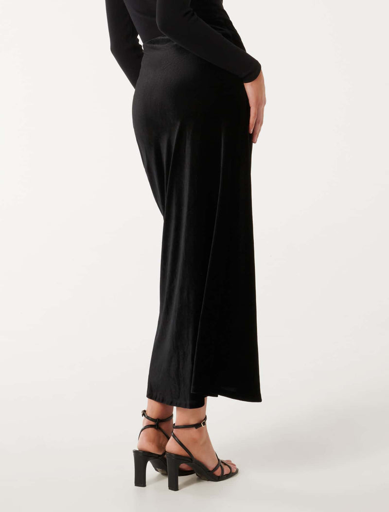 Sally Velvet Maxi Skirt Forever New