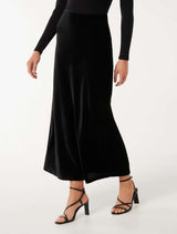 Sally Velvet Maxi Skirt Forever New