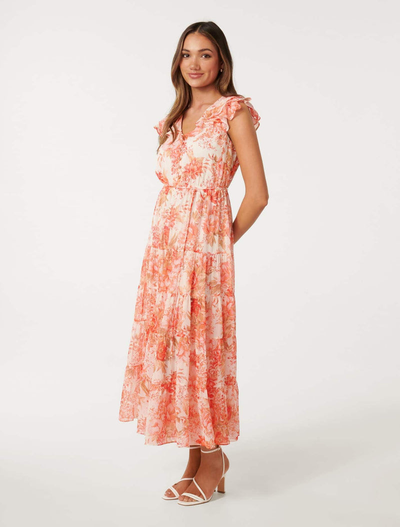 Naomi Petite Ruffle Midi Dress Forever New