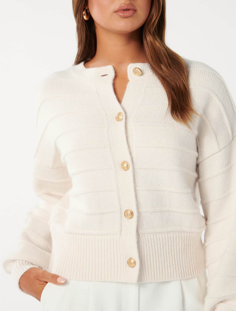 Monroe Cropped Knit Cardigan Forever New