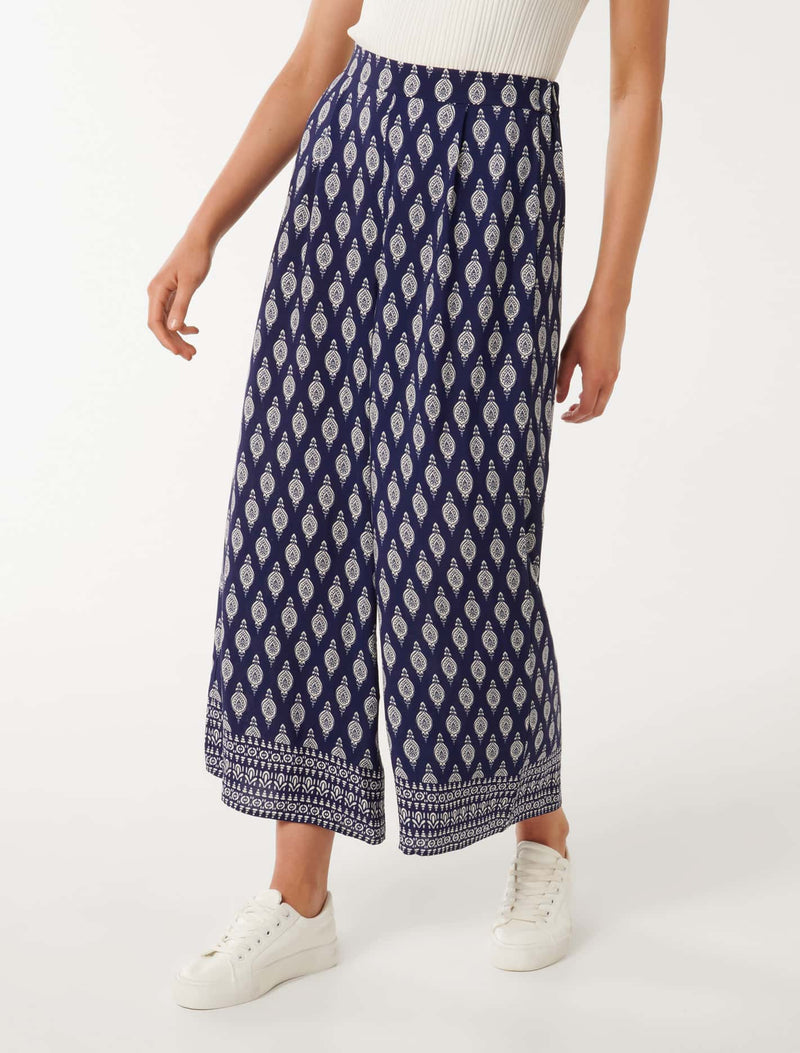 Paige Printed Wide Leg Pants Forever New