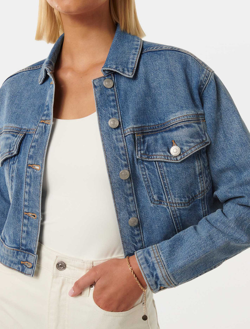 Keira Cropped Jacket Forever New