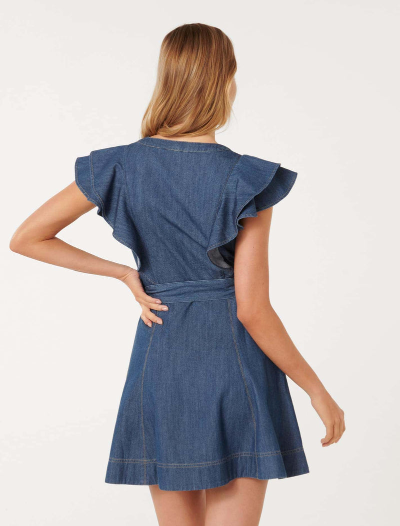 Penelope Denim Mini Dress Forever New