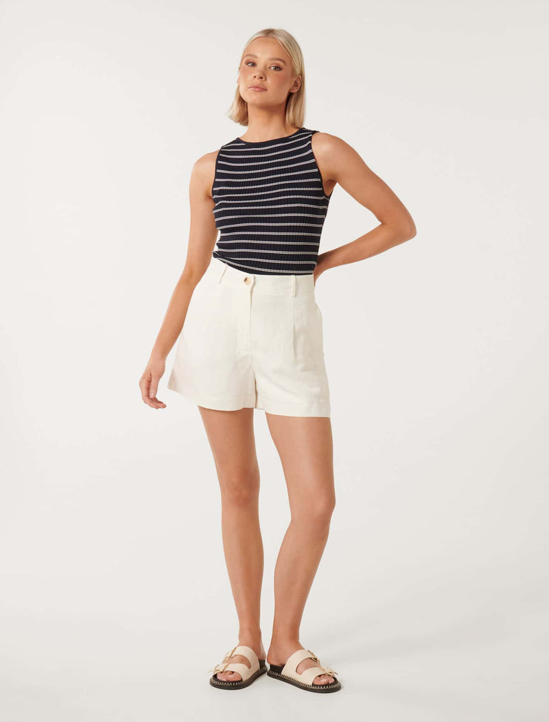 Millie Stripe Boatneck Tank Top Forever New