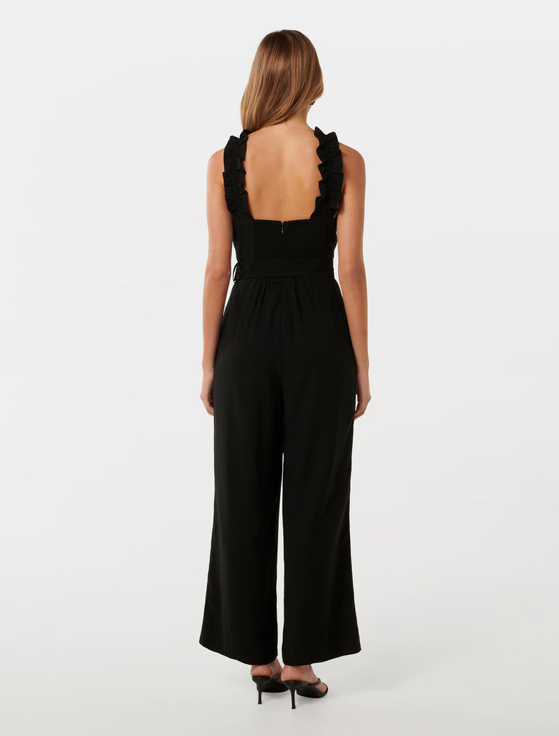 Gemma Ruffle Shoulder Jumpsuit Forever New