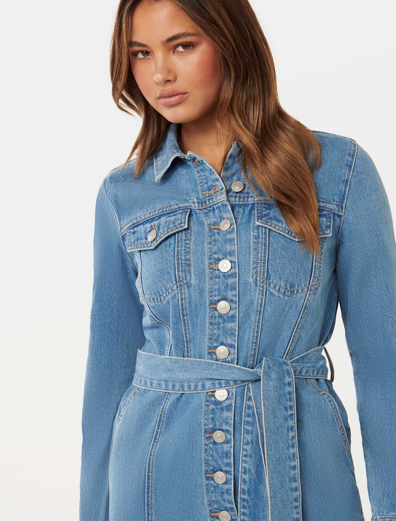 Taylor Denim Shirt Dress Forever New