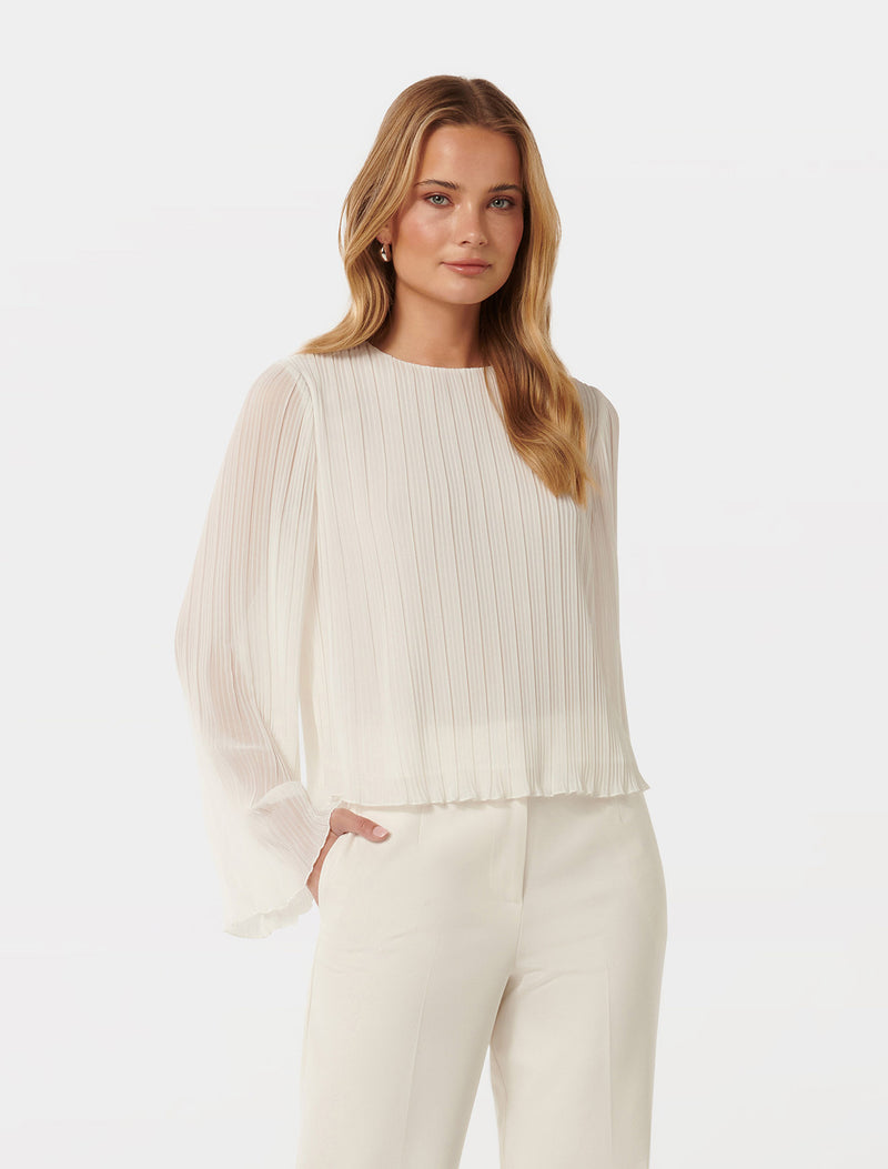 Paxton Pleated Shell Top Forever New