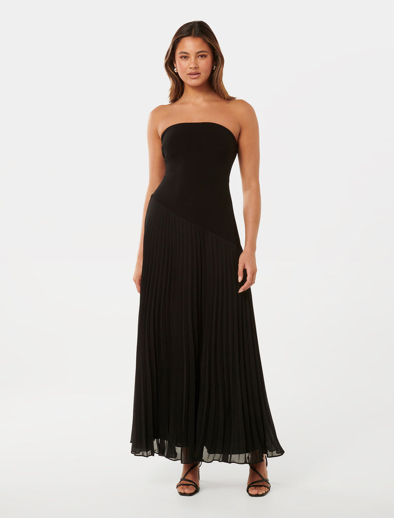 Capri Strapless Pleat Midi Dress Forever New