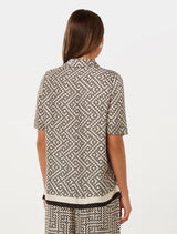 Becca Border Print Shirt Forever New