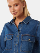 Dana Denim Shacket Forever New