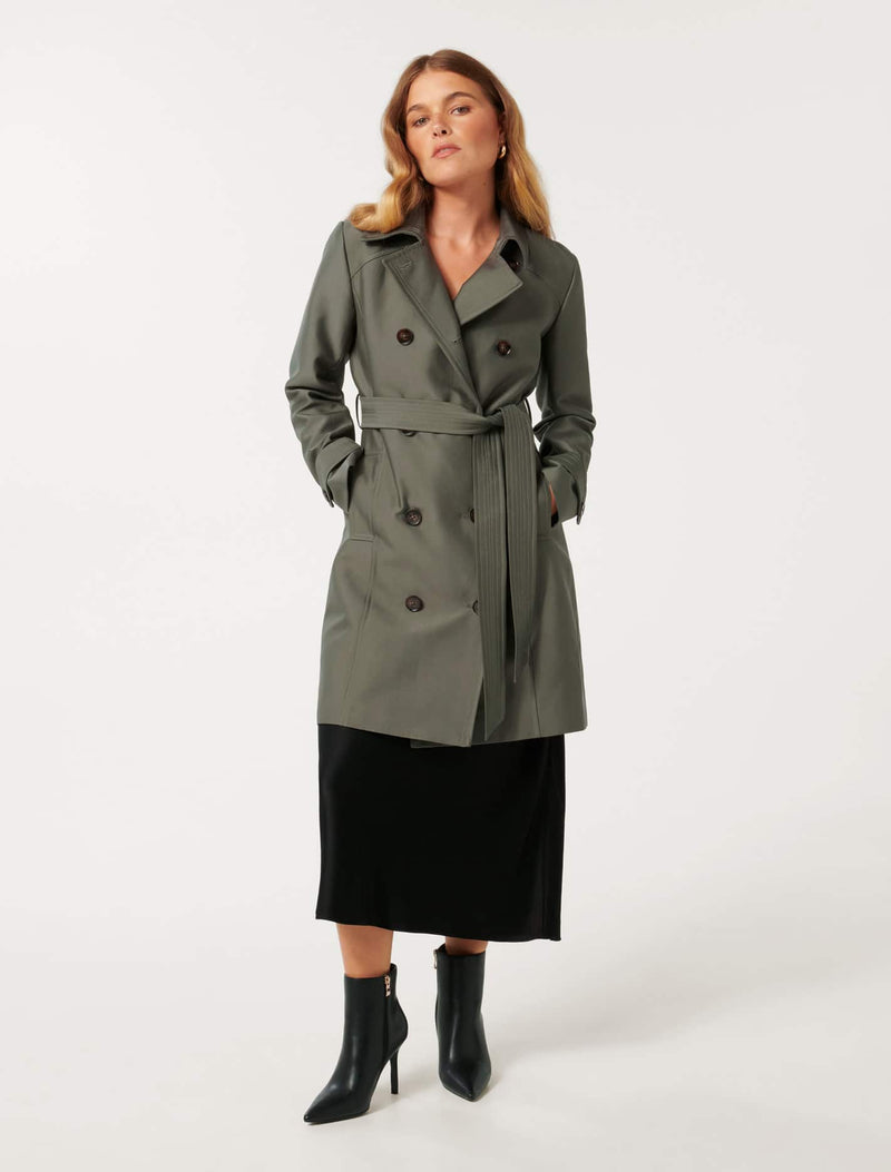 Alicia Petite Short Trench Coat Forever New