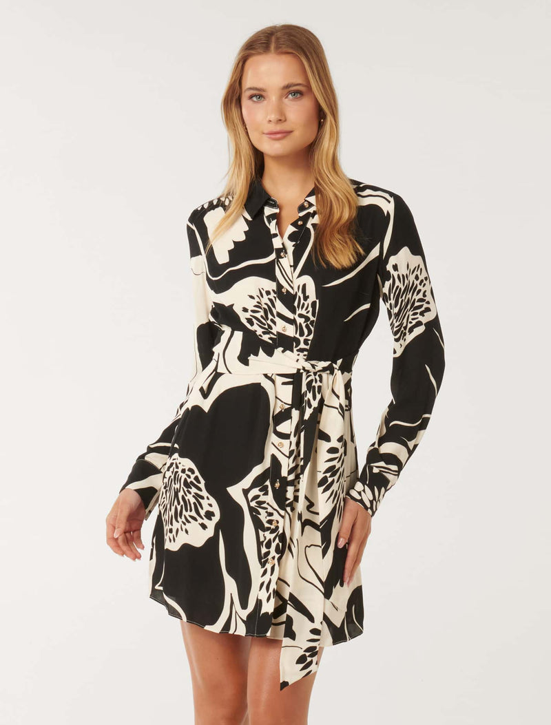 Sherri Mini Shirt Dress Forever New