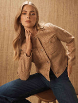 Chrissy Crop Boucle Jacket Forever New