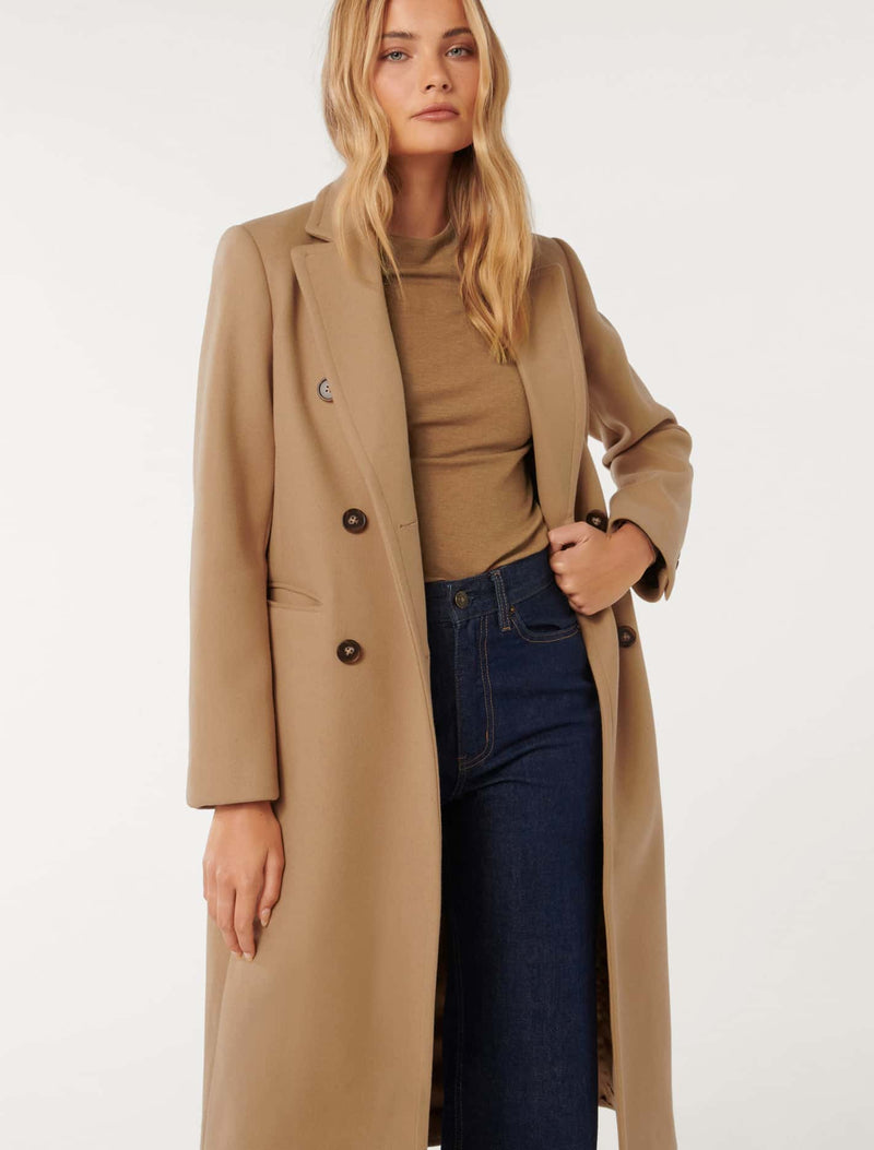 Florence Double Breasted Coat Forever New