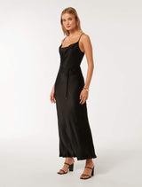 Lucy Satin Cowl Maxi Dress Forever New