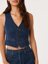 Dallas Denim Waistcoat Forever New