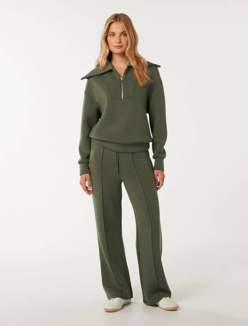 Tiana Loungewear Zip Front Sweatshirt Forever New