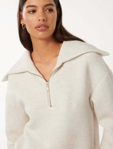 Tiana Loungewear Zip Front Sweatshirt Forever New