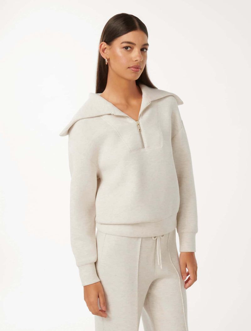 Tiana Loungewear Zip Front Sweatshirt Forever New