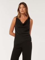 Kalinda Cowl Drape Tank Top Forever New