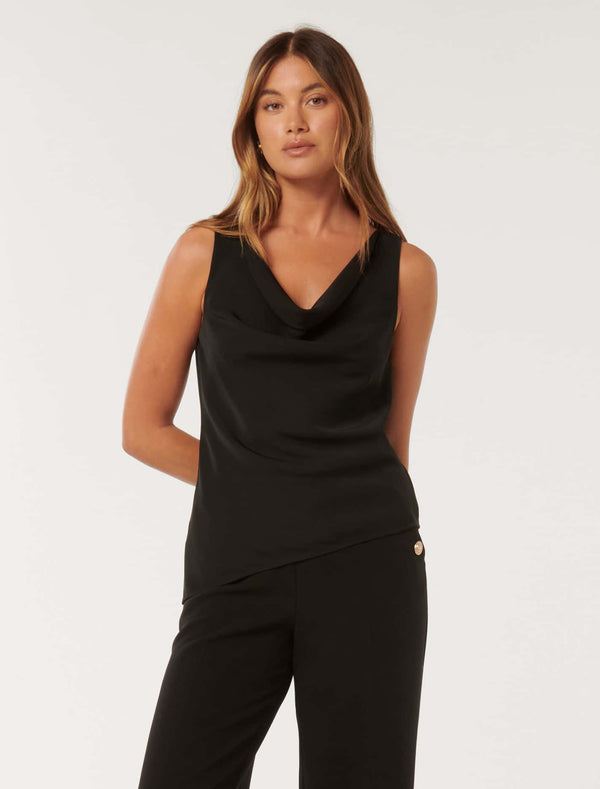 Kalinda Cowl Drape Tank Top Forever New