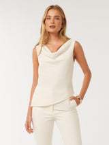 Kalinda Cowl Drape Tank Top Forever New