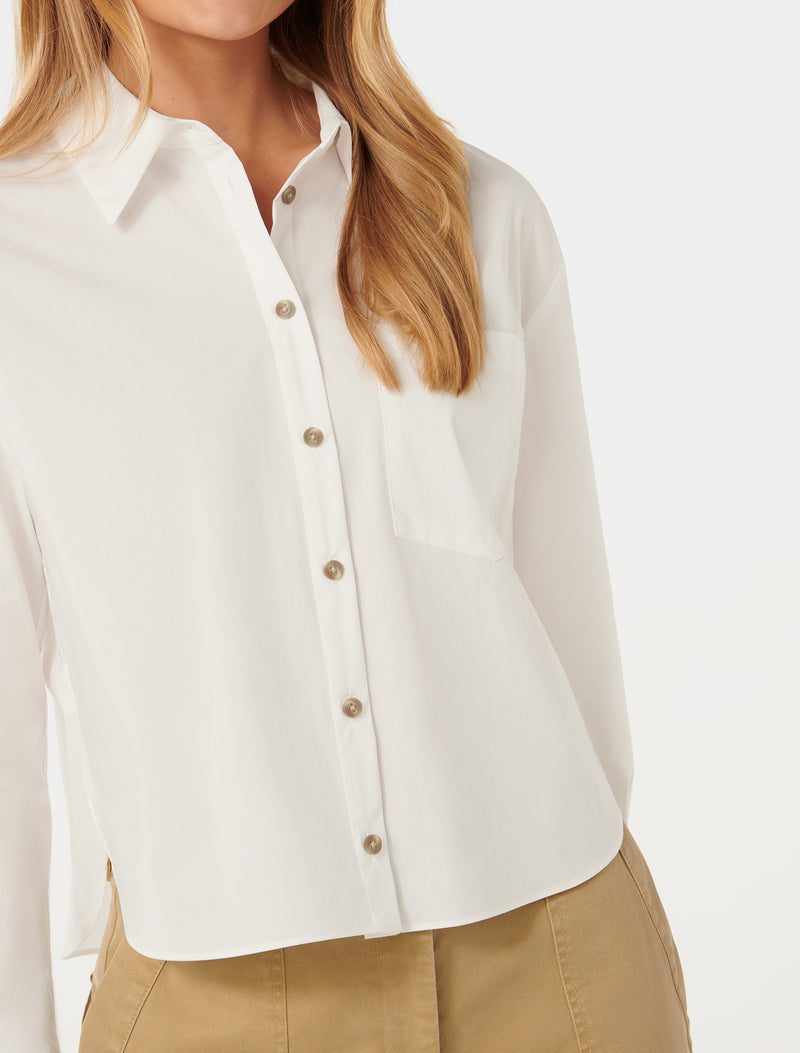 Chloe Cropped Shirt Forever New