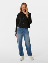 Chloe Cropped Shirt Forever New