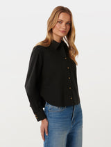 Chloe Cropped Shirt Forever New