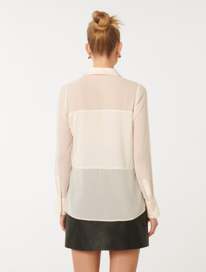 Scout Sheer Panelled Shirt Forever New