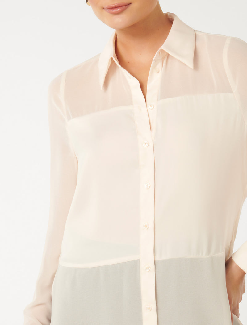 Scout Sheer Panelled Shirt Forever New