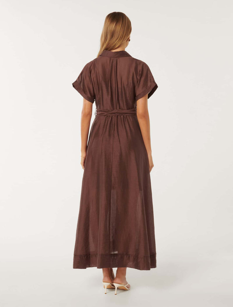 Judith Shirt Belt Midi Dress Forever New