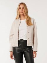 Otto Textured Bomber Jacket Forever New