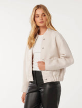 Otto Textured Bomber Jacket Forever New