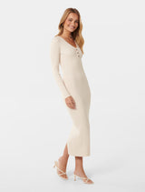 Teagan Ribbed Knit Midi Dress Forever New