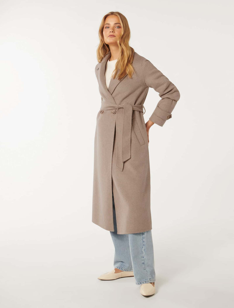 Carter Felled Seam Coat Forever New