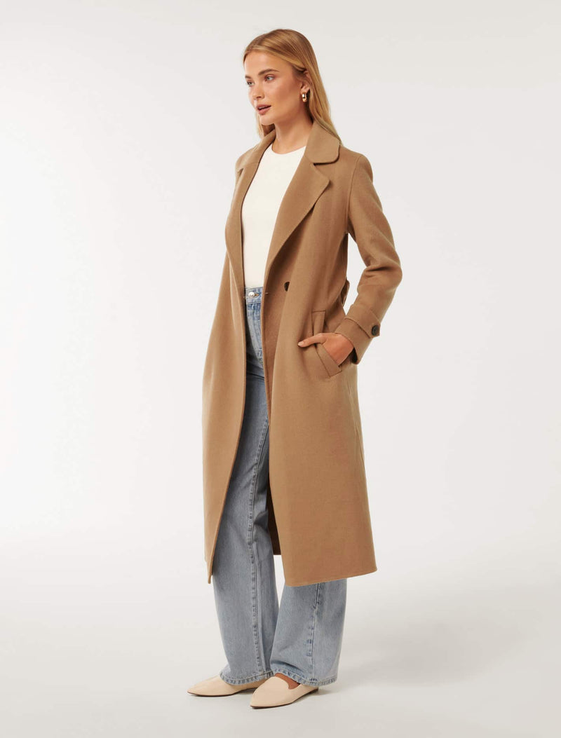 Carter Felled Seam Coat Forever New