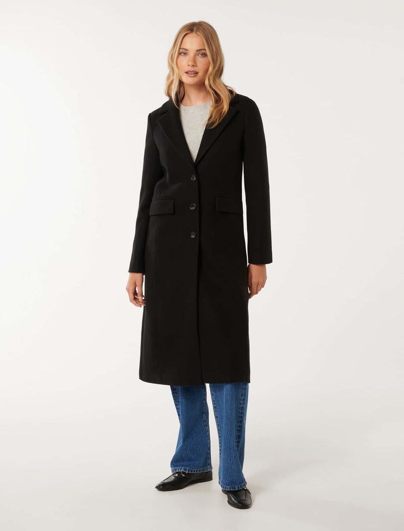 Arlo Single Breasted Coat Forever New