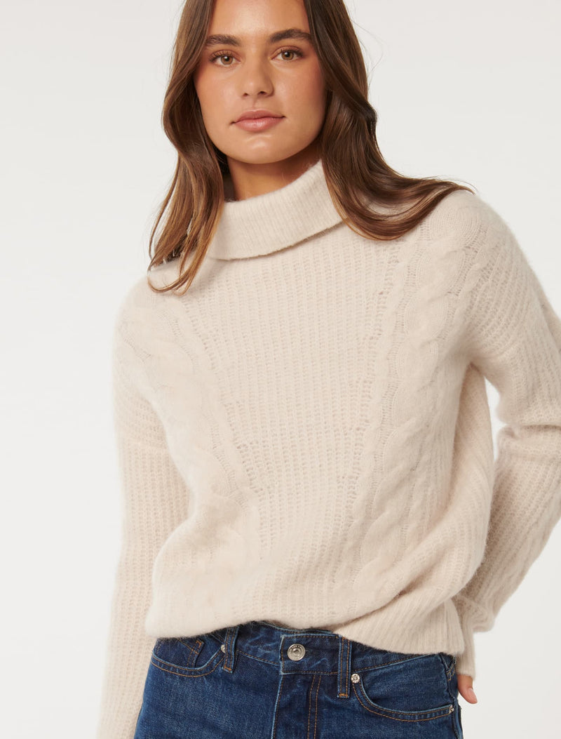 Blaire Engineered Cable Knit Jumper Forever New