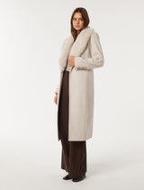 Monica Fur Collar Wrap Coat Forever New