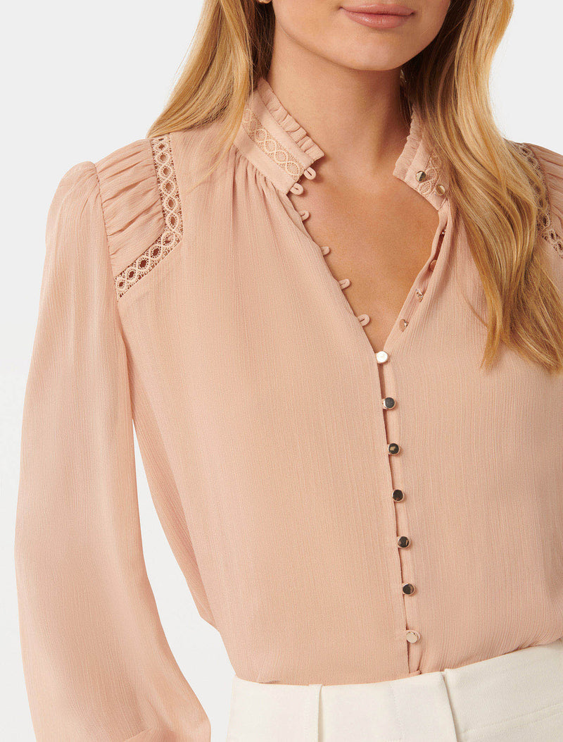 Taffy Trim Insert Blouse Forever New