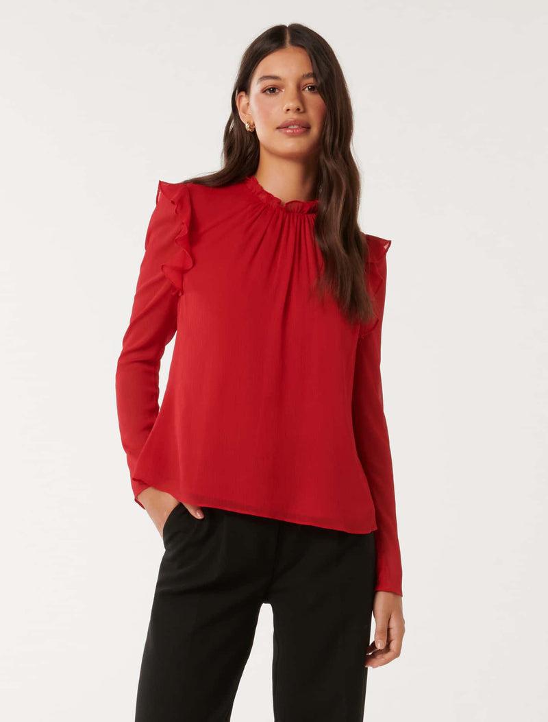 Diane Frill Detail Blouse Forever New