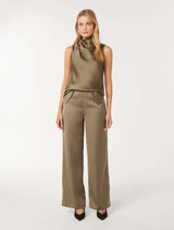 Emila Satin Wide Leg Pants Forever New