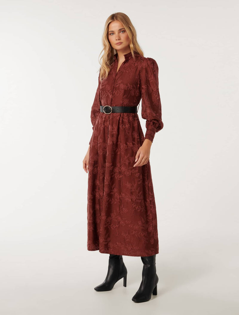 Autumn Embroidered Midi Dress Forever New