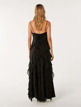 Piper Velvet Ruffle Maxi Dress Forever New