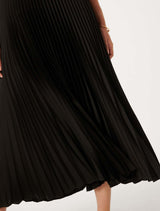 Estelle Satin Pleated Maxi Skirt Forever New