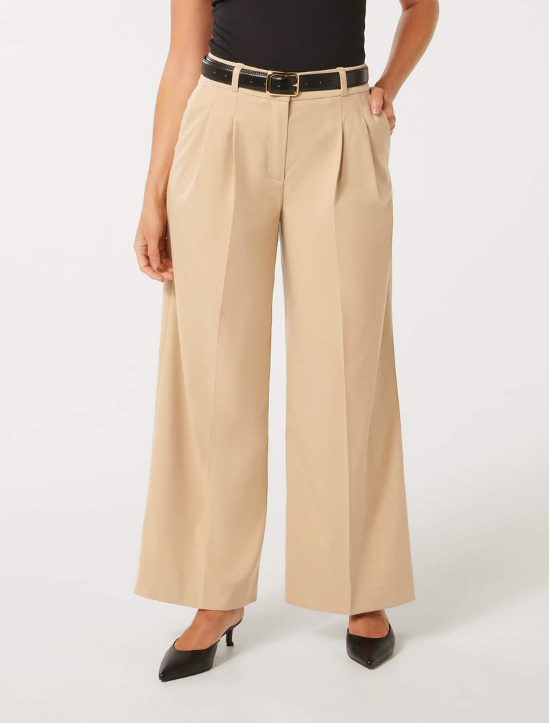 Edweena Petite Belted Wide Leg Pants Forever New