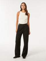 Remi Trim Detail Straight Pants Forever New