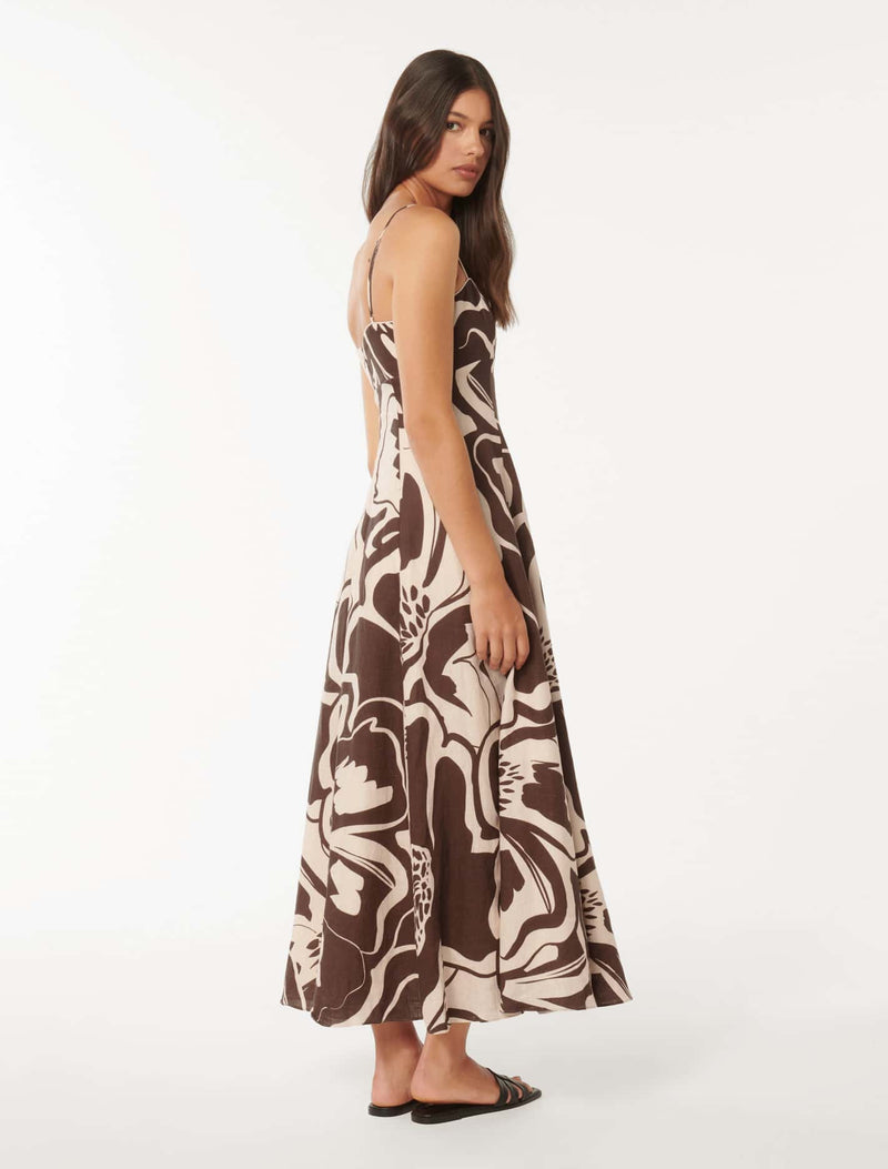 Vayda Strap Midi Sun Dress Forever New