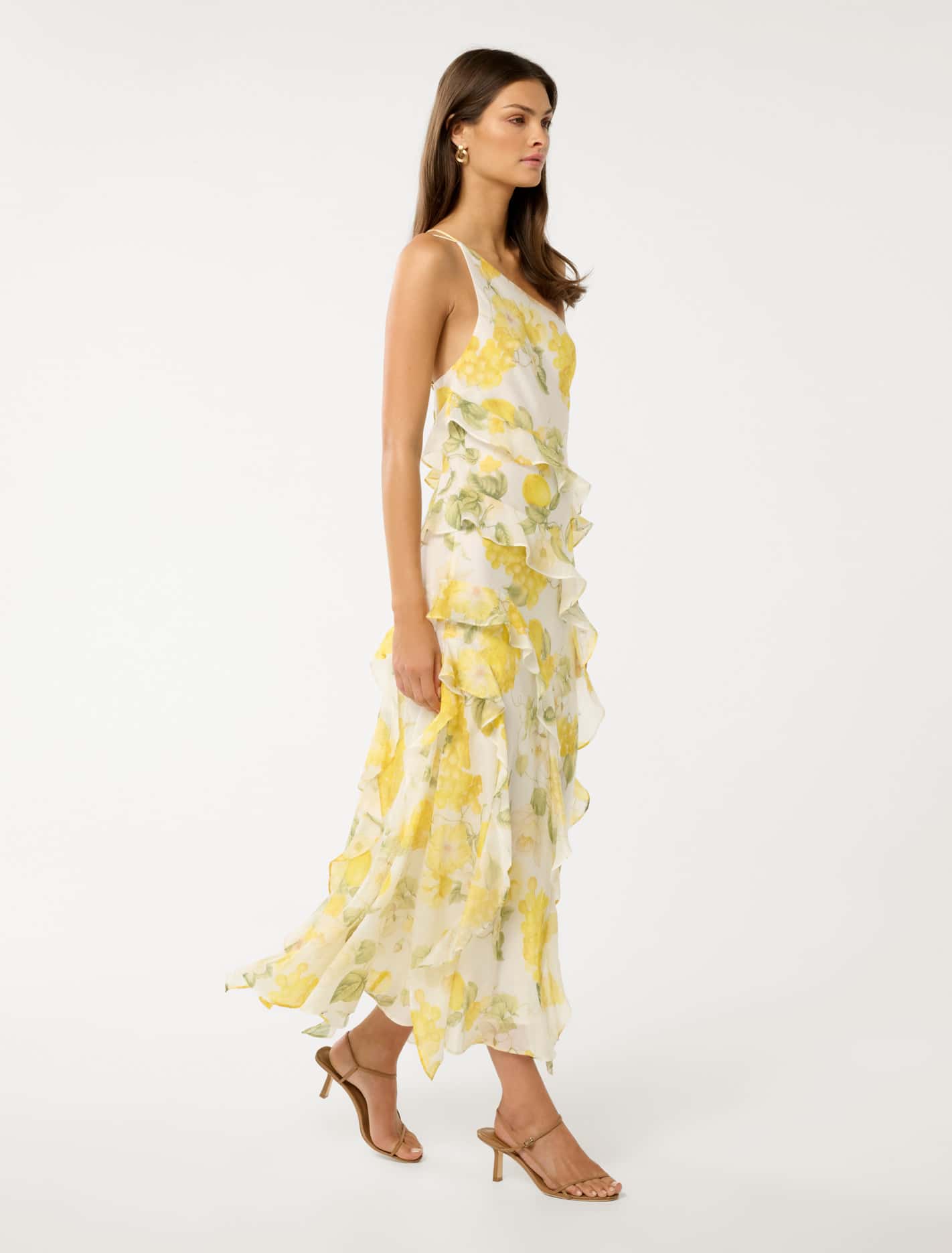 Belle One Shoulder Ruffle Dress Forever New